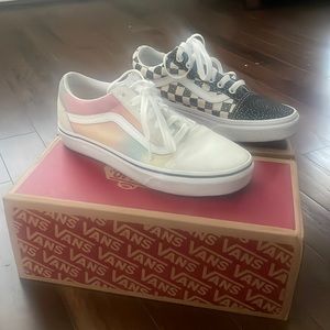 Two pair of Vans never worn